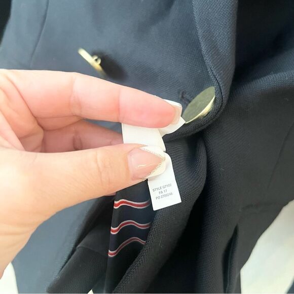 J. Crew Blazer Womens Italian Wool Dover Navy Blue #G7102 Size 4 - Picture 8 of 8